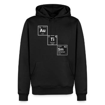 Autism Periodic Table Gifts - Men’s Premium Organic Hoodie - black - Front - Nico (187cm)