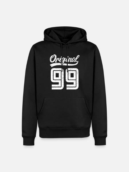1999 Original 99 geboren 1999 - Männer Premium Bio Hoodie - Schwarz