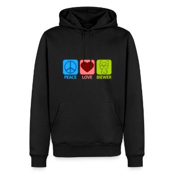 Biewer Yorkshire Terrier Hund Mix Mom Peace Love - Männer Premium Bio Hoodie - Schwarz - Vorne - Nico (187cm)
