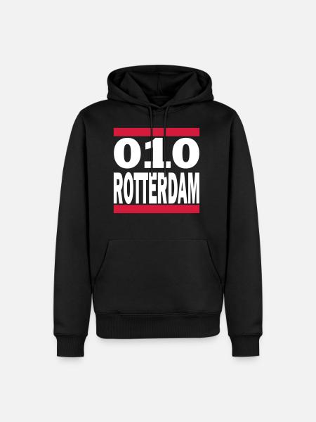 010 Rotterdam - Männer Premium Bio Hoodie - Schwarz