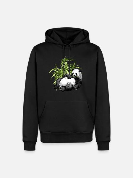 Panda - Sweat à capuche Premium bio Homme - noir