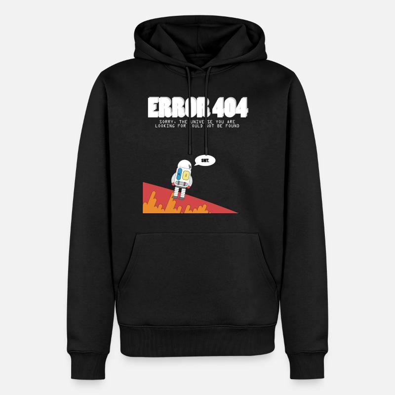 404 Astronaut - Männer Premium Bio Hoodie - Schwarz