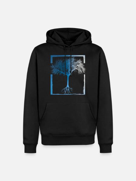 Mutter Natur - Rahmen 02 - Männer Premium Bio Hoodie - Schwarz
