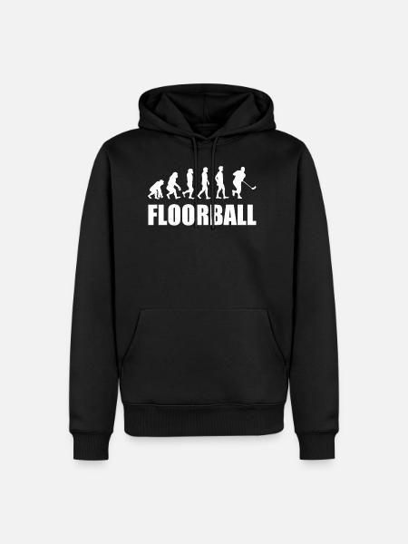 Floorball - Sweat à capuche Premium bio Homme - noir