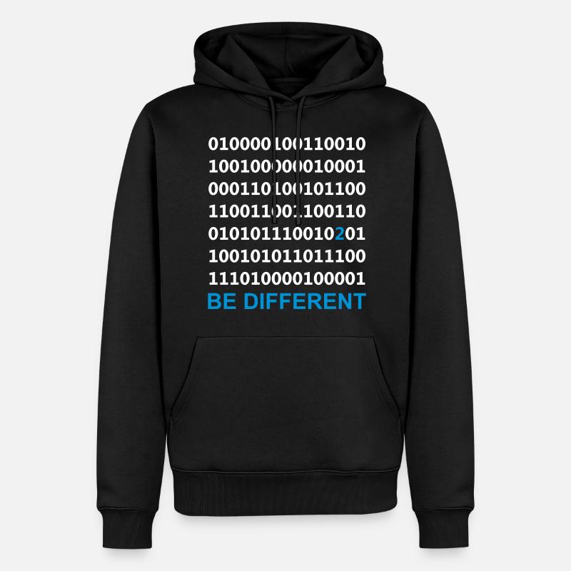 Be Different - Binär - Digital - Männer Premium Bio Hoodie - undefined