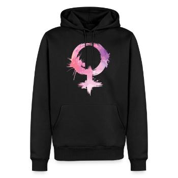 Gender Geschenk Symbol Frau Feminismus Farbklecks - Männer Premium Bio Hoodie - Schwarz - Vorne - Nico (187cm)