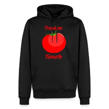 Treulose Tomate - Männer Premium Bio Hoodie - Schwarz - Vorne - Nico (187cm)