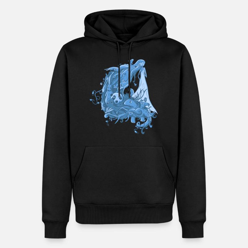 Dame nature - Sweat à capuche Premium bio Homme - noir