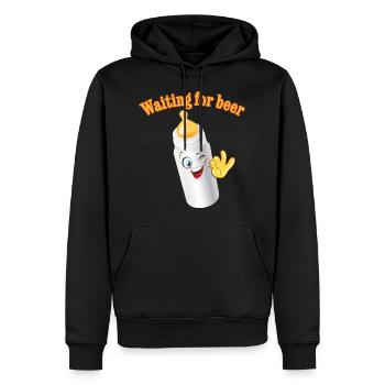 bouteille - Sweat à capuche Premium bio Homme - noir - Devant - Nico (187cm)