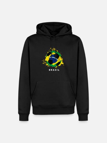  du Brésil - Sweat à capuche Premium bio Homme - noir