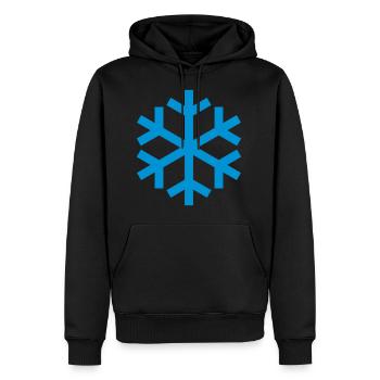 Icône d'icône de temps de flocon de neige - Sweat à capuche Premium bio Homme - noir - Devant - Nico (187cm)