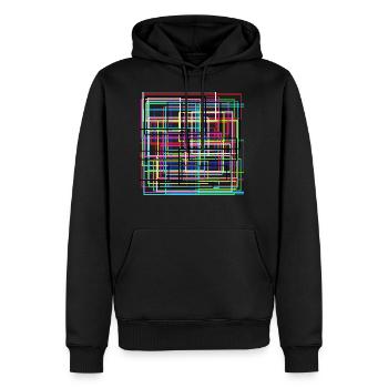 moderne Kunst - Männer Premium Bio Hoodie - Schwarz - Vorne - Nico (187cm)