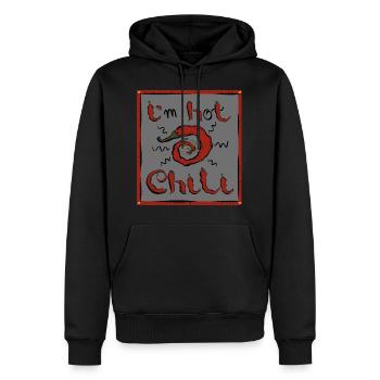 Chili - Männer Premium Bio Hoodie - Schwarz - Vorne - Nico (187cm)