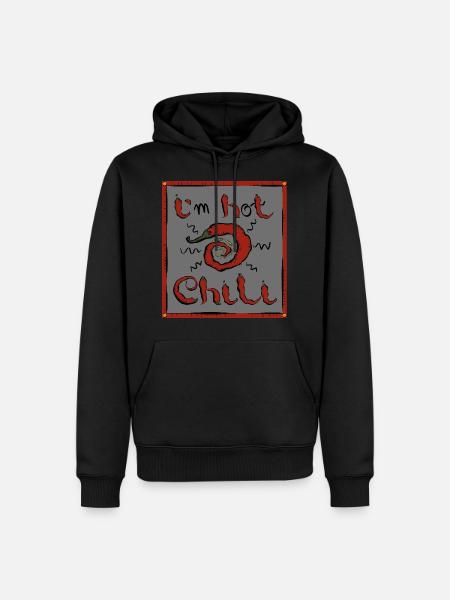 chili - Sweat à capuche Premium bio Homme - noir