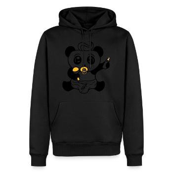 enfant bébé hochet tétine couche petit garçon s - Sweat à capuche Premium bio Homme - noir - Devant - Nico (187cm)