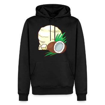 Kokosnuss Eis Speiseeis Eiskrem Eiscreme Kugeleis - Männer Premium Bio Hoodie - Schwarz - Vorne - Nico (187cm)
