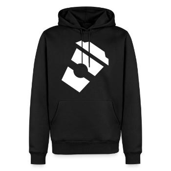 Tasse à café - L'idée cadeau parfaite - Sweat à capuche Premium bio Homme - noir - Devant - Nico (187cm)