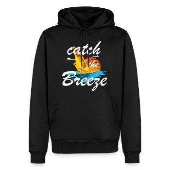 Fange das Brise-Geschenk - Männer Premium Bio Hoodie - Schwarz - Vorne - Nico (187cm)