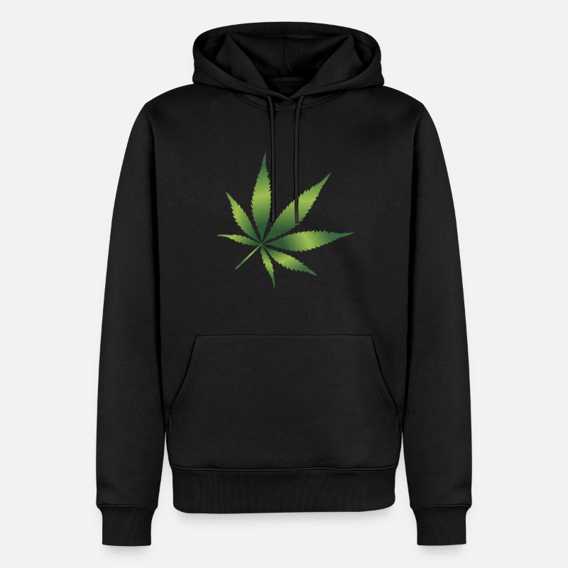 feuille - Sweat à capuche Premium bio Homme - noir