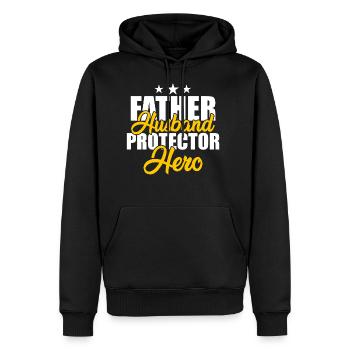 Le papa préféré du papa Superdad Big Daddy - Sweat à capuche Premium bio Homme - noir - Devant - Nico (187cm)
