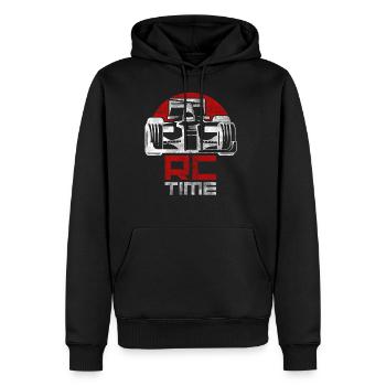 Voiture de course - Sweat à capuche Premium bio Homme - noir - Devant - Nico (187cm)