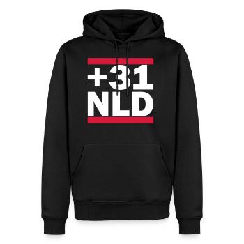 les Pays-Bas - Sweat à capuche Premium bio Homme - noir - Devant - Nico (187cm)