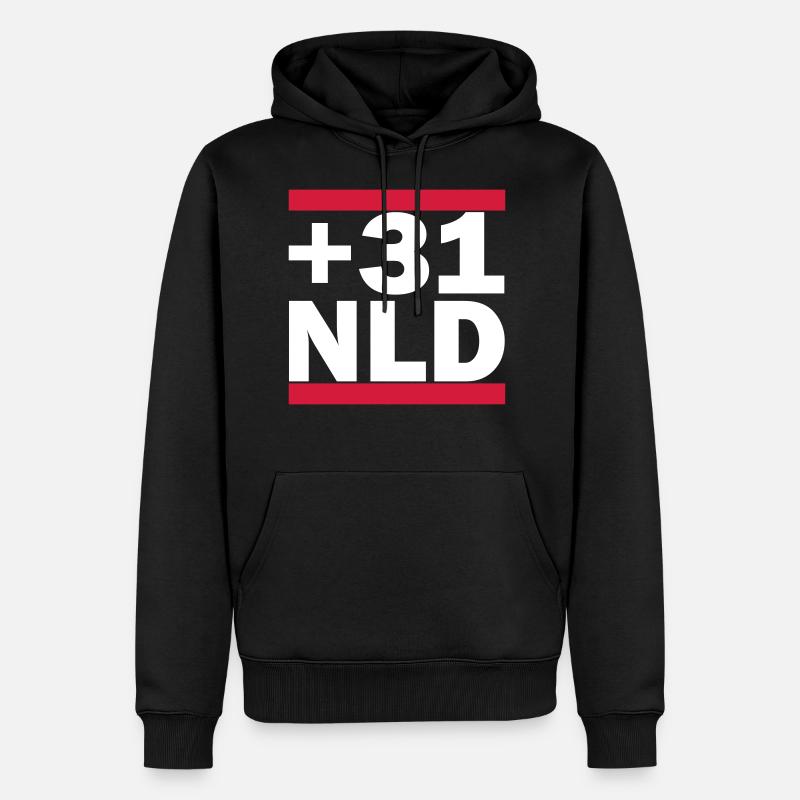 Niederlande - Männer Premium Bio Hoodie - Schwarz