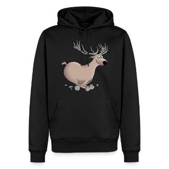 Hirsch - Hirsch - Hirsch - Männer Premium Bio Hoodie - Schwarz - Vorne - Nico (187cm)