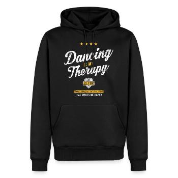 Tanzen Therapie Tänzer Tanz Sprüche Geschenk Shirt - Männer Premium Bio Hoodie - Schwarz - Vorne - Nico (187cm)