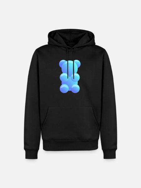 Gummy bears blue - Men’s Premium Organic Hoodie - black