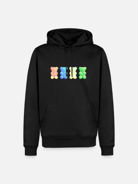 Gummibärchen - Männer Premium Bio Hoodie - Schwarz