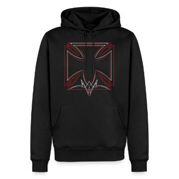 Croix de fer croix de fer - Sweat à capuche Premium bio Homme - noir - Devant - Nico (187cm)
