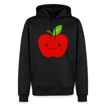 Apple Geschenk Obst Apfel - Männer Premium Bio Hoodie - Schwarz - Vorne - Nico (187cm)