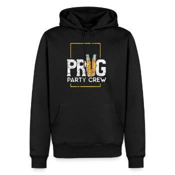 Prague Party Crew Vacances - Sweat à capuche Premium bio Homme - noir - Devant - Nico (187cm)