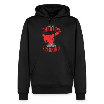 Dearadh Bronntanais Taekwondo Sparring - Männer Premium Bio Hoodie - Schwarz - Vorne - Nico (187cm)