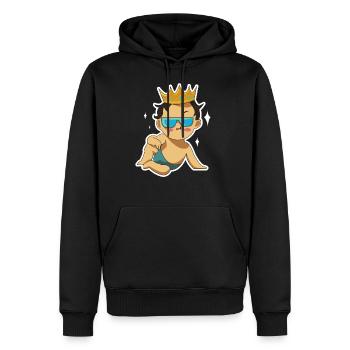lunettes de soleil cool couronne royale bébé - Sweat à capuche Premium bio Homme - noir - Devant - Nico (187cm)