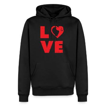 chien amour de chien propriétaire de chien amoureux des chiens chiens - Sweat à capuche Premium bio Homme - noir - Devant - Nico (187cm)