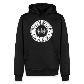 junggesellen crew - Männer Premium Bio Hoodie - Schwarz - Vorne - Nico (187cm)