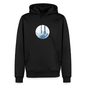 Meer Wasser Surfen Küste Natur Welle - Männer Premium Bio Hoodie - Schwarz - Vorne - Nico (187cm)