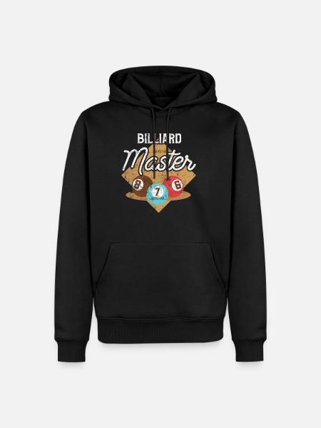 Billiard Spruch billiard - Männer Premium Bio Hoodie - Schwarz