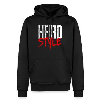 Hardstyle Musik Hard style Music - Männer Premium Bio Hoodie - Schwarz - Vorne - Nico (187cm)