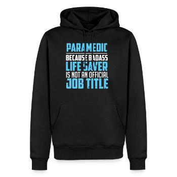 Paramedic Paramedic Paramedic Emergency - Sweat à capuche Premium bio Homme - noir - Devant - Nico (187cm)