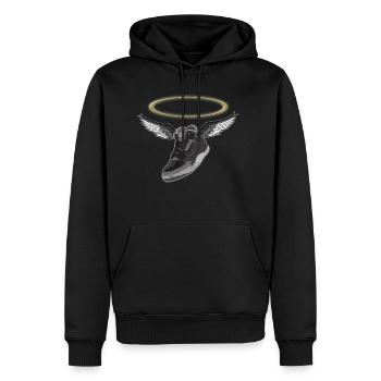 Holy sneaker, sneaker, gift - Men’s Premium Organic Hoodie - black - Front - Nico (187cm)