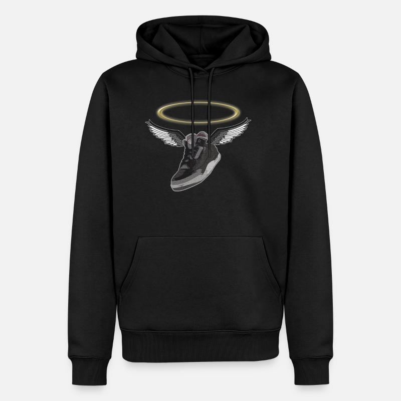 Baskets sacrées, baskets, cadeau - Sweat à capuche Premium bio Homme - noir
