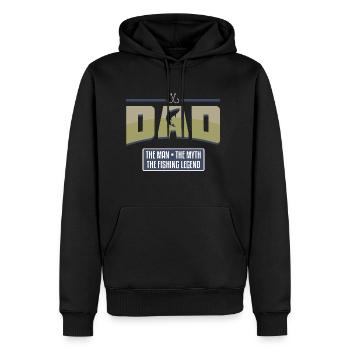 angel Vater - Männer Premium Bio Hoodie - Schwarz - Vorne - Nico (187cm)