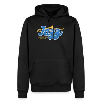 Jazz Posaune - Männer Premium Bio Hoodie - Schwarz - Vorne - Nico (187cm)