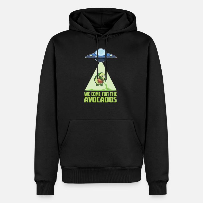 ovni avocat - Sweat à capuche Premium bio Homme - noir