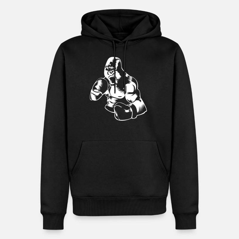 gorilla boxe - Sweat à capuche Premium bio Homme - noir