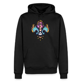 Mardi gras carnaval symbole de décoration cadeau - Sweat à capuche Premium bio Homme - noir - Devant - Nico (187cm)
