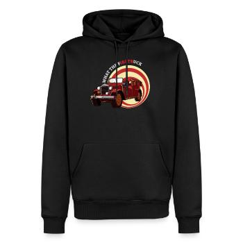 Feuerwehr Rettungswagen Beruf Rarität Geschenk - Männer Premium Bio Hoodie - Schwarz - Vorne - Nico (187cm)